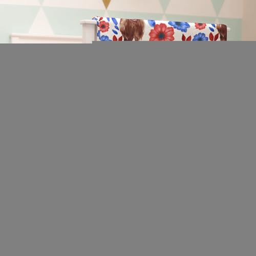 Highland Cows Boho Floral Flannel Baby Blanket 50x60