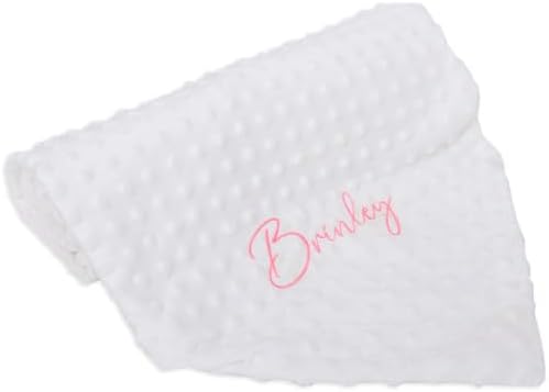 Threadart Personalized Embroidery Minky Blanket for Baby
