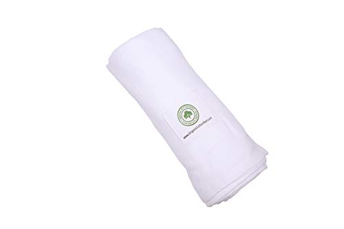Organic Cotton White Swaddle Blanket - 47x47 100 Certified