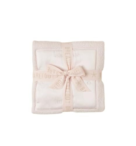 Barefoot Dreams CozyChic Satin Trim Receiving Blanket Pink