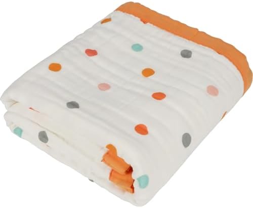 Natchiketa Organic Cotton Muslin Blanket - 10 Layers Soft Baby Quilt for Swaddling