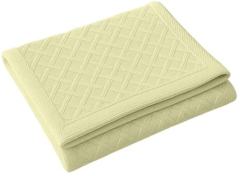 LullabyMall Knit Baby Blanket Cream 20x30 1