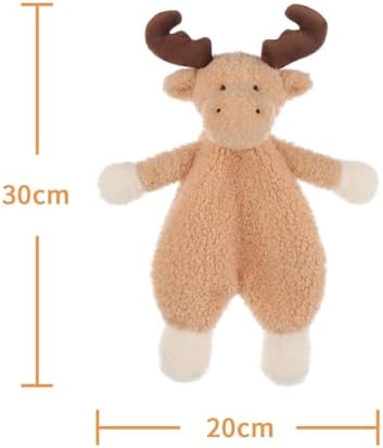 Apricot Lamb Reindeer Security Blanket 10 Inches