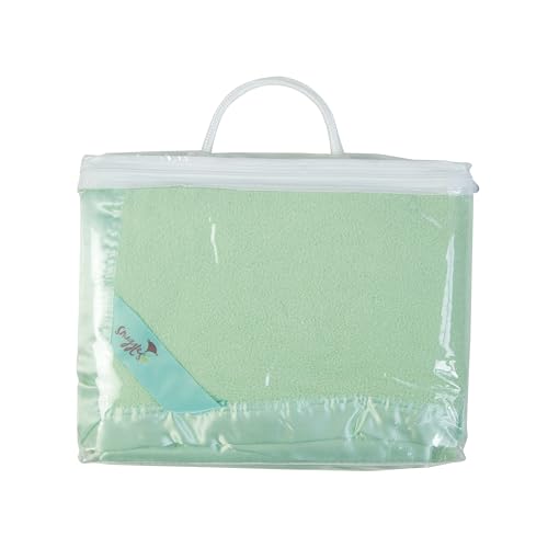 Bamboo Rayon Toddler Security Blanket - Soft Light Green with Satin Edging