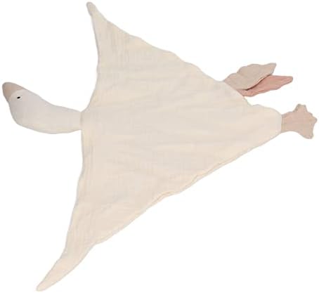 Yosoo Soft Cotton Baby Goose Security Blanket Ivory White