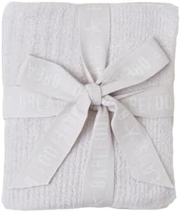 Barefoot Dreams CozyChic Lite Ribbed Blanket Almond 30x40 1