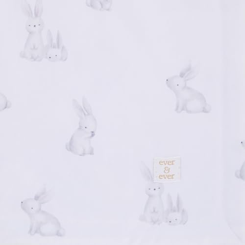 NoJo Sweet Bunny Plush Sherpa Baby Blanket