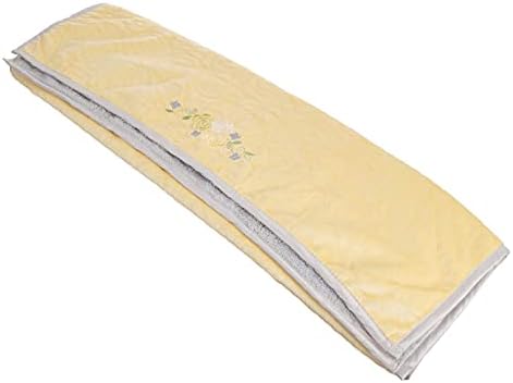MSFANGHU Plush Baby Blanket - 30x40 Yellow Grey Floral