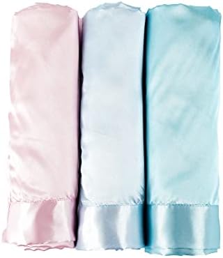 Heavens Cuddles Double Sided Satin Baby Blanket Seafoam 48x36