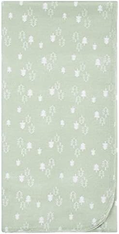 Gerber Woodland White Flannel Swaddle Blankets 5 Count