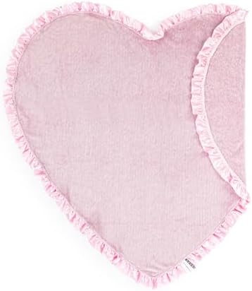 DEMDACO Heart Shaped Baby Swaddle Blanket 43 Inch Pink