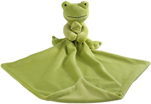 Apricot Lamb Green Frog Security Blanket 13 Inches 1