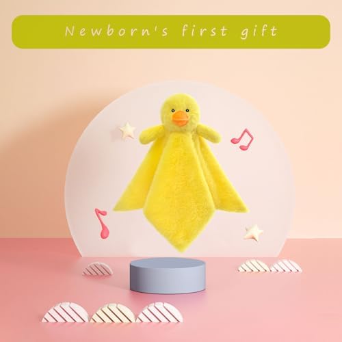 Baby Yellow Duck Security Blanket 14 Inches Plush Stuffed Animal Lovey