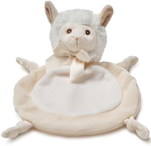 Bearington Collection Llama Lovey Blanket - 8x7 in Snuggly Security Companion