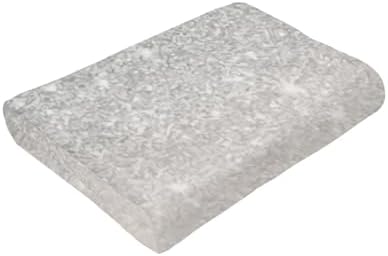 Girly Silver Glitter Ombre Flannel Blanket - Double Sided