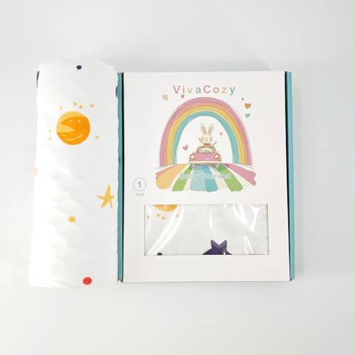 VivaCozy Baby Blanket Space Planet Gray