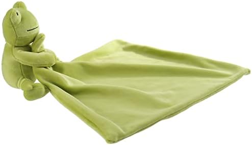Apricot Lamb Green Frog Security Blanket 13 Inches 1