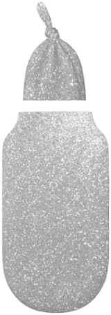 Faux Sparkly Silver Glitter Baby Swaddle Set