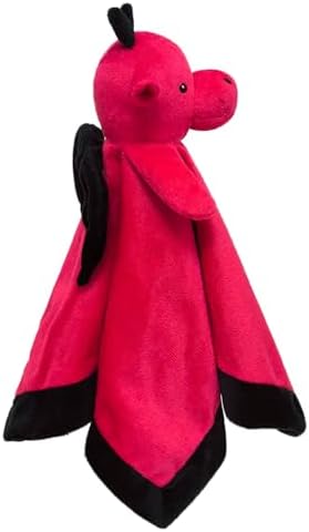 Doindute Baby Red Dragon Security Blanket - 14 Inches Dinosaur Plush Lovey