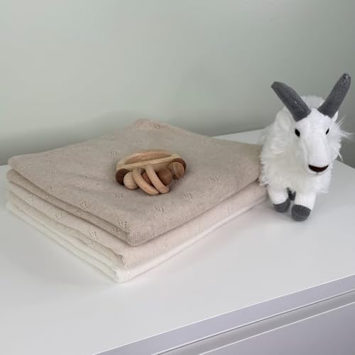JetBo BABY Cashmere Blanket Pointelle Brown Sugar 32x40 1