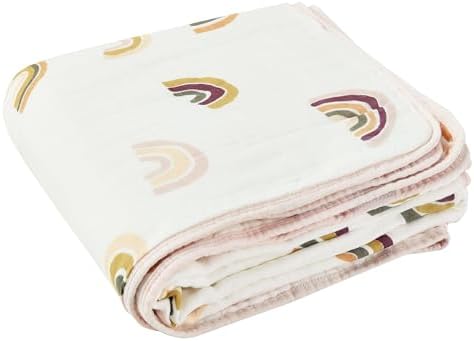 ZPECC 47x47 Muslin Blanket for Baby 8-Layer Organic Cotton Hypoallergenic