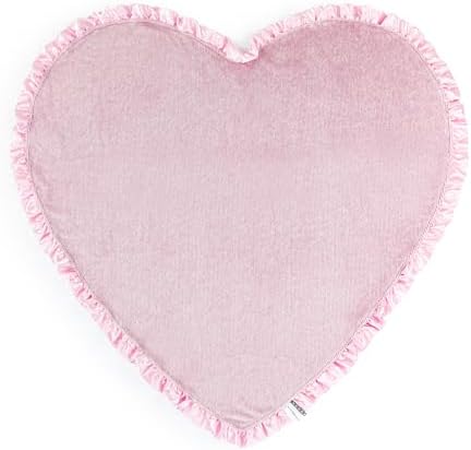 DEMDACO Heart Shaped Baby Swaddle Blanket 43 Inch Pink