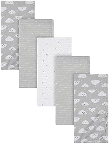 Gerber Flannel Swaddle Blanket 5-Pack for Newborns