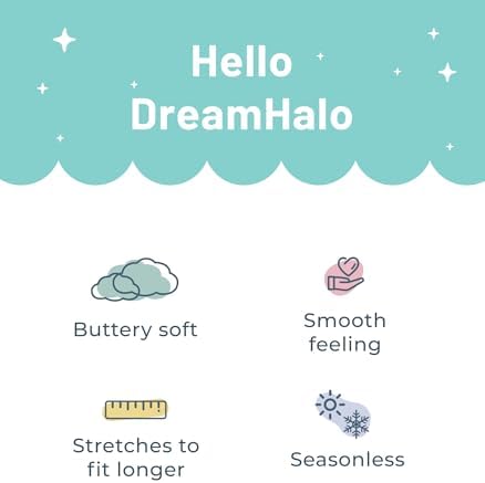 DREAMHALO Bamboo Stretchy Baby Blanket 50x50