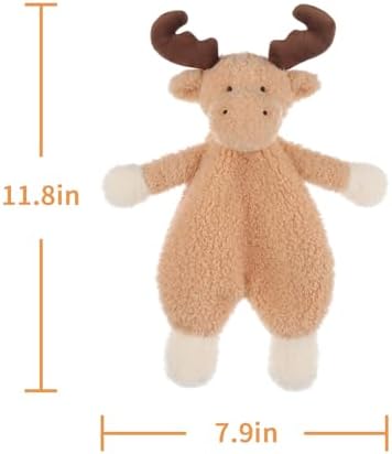 Apricot Lamb Reindeer Security Blanket 10 Inches