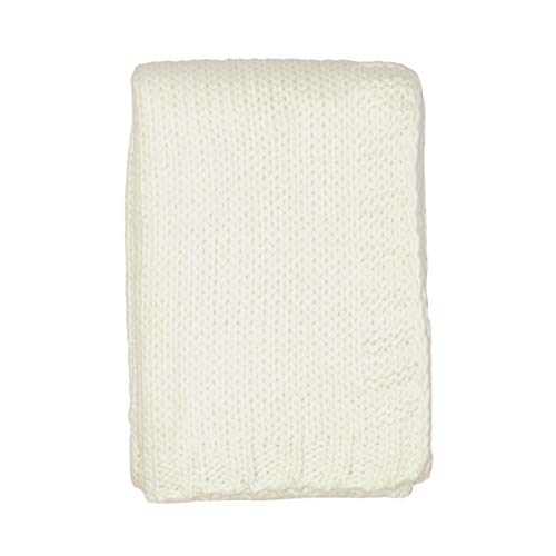 NoJo Kimberly Grant Ivory Large Gauge Cable Knit Blanket