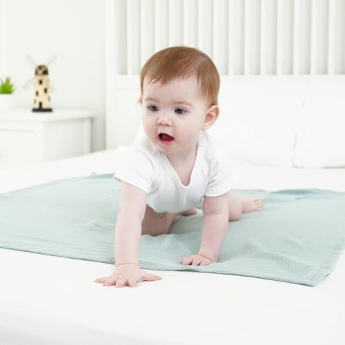 Synrroe Muslin Swaddle Blankets 2 Pack 40x40 Inches