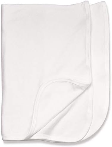 Baby Jay 100 Cotton Receiving Blanket - White
