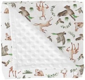 Wild Animal Hunting Baby Blanket - Soft Mink Dotted Double Layer