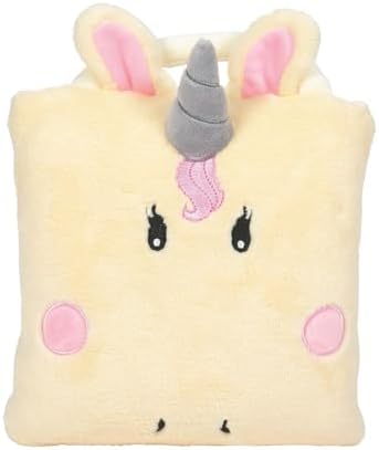 Enesco Travel Blanket with Unicorn Cream 24 x 24 Inch