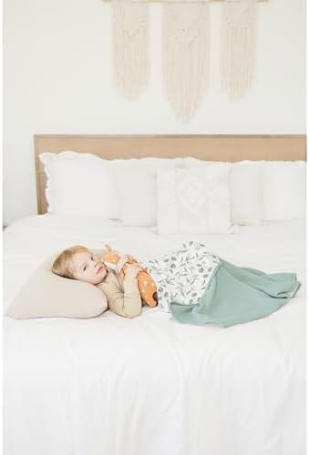 Konssy Muslin Blanket 40x36 Green Leaves