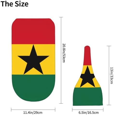 Flag of Ghana Print Newborn Swaddle Blanket with Beanie Set