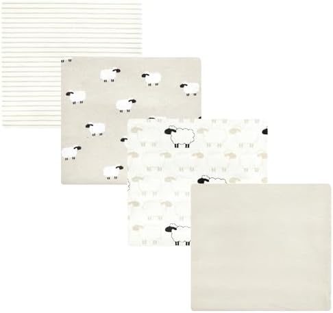 Luvable Friends Hudson Baby Flannel Receiving Blankets 4pk 3