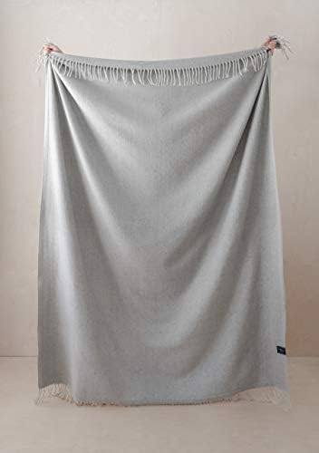 The Tartan Blanket Co Recycled Wool Herringbone Blanket 59 x 75