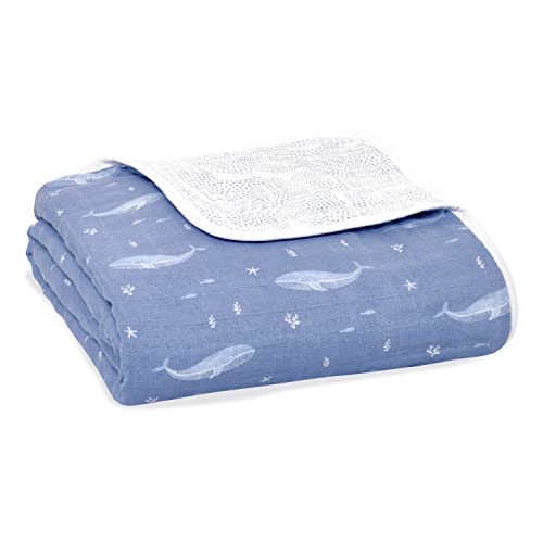 Aden Anais Organic Cotton Muslin Baby Blanket - Oceanic