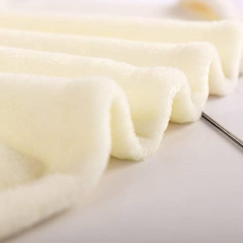 NANPIPER Ivory Baby Blanket - Soft Plush Throw 30x40