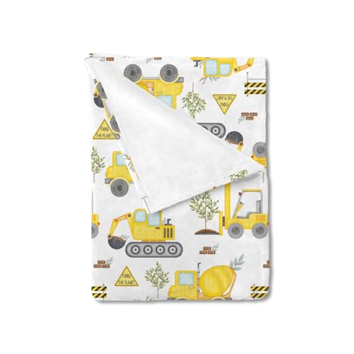 Hwmmbh Baby Construction Truck Flannel Blanket 1