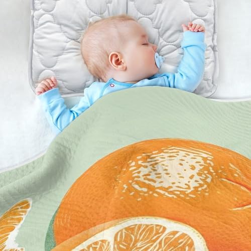 Burbuja Orange Baby Blanket 30x40 Nursery Blanket