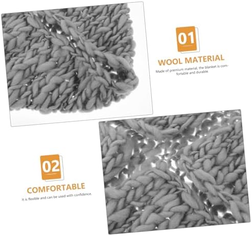 Veemoon 1pc Handmade Knitting Wool Blanket for Newborn Photography 1