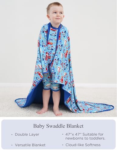EASWEET Bamboo Stretch Blanket 47x47 Baby Toddler Comfort