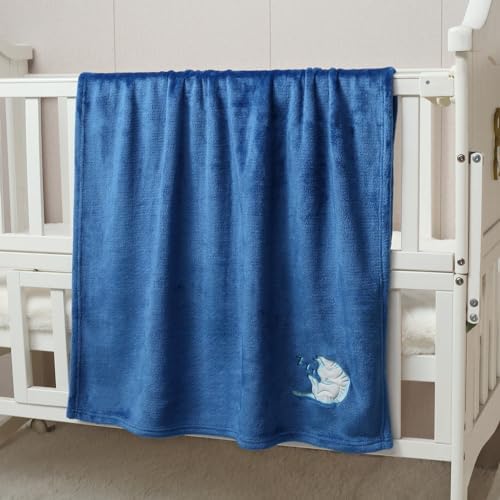 CREVENT 30X40 Fluffy Cozy Baby Blanket with Cute Sleeping Cat Design