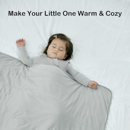 BubblePanda Bamboo Rayon Baby Blanket 30x40 Gray