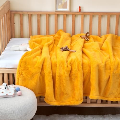 Byourbed Love Thick Chunky Bunny Baby Blanket Saffron Oranges