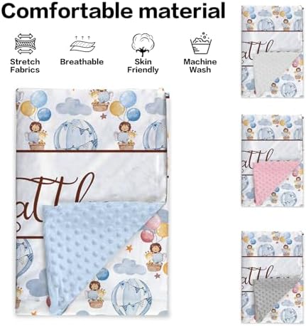 YISMEET Personalized Baby Blanket with Name