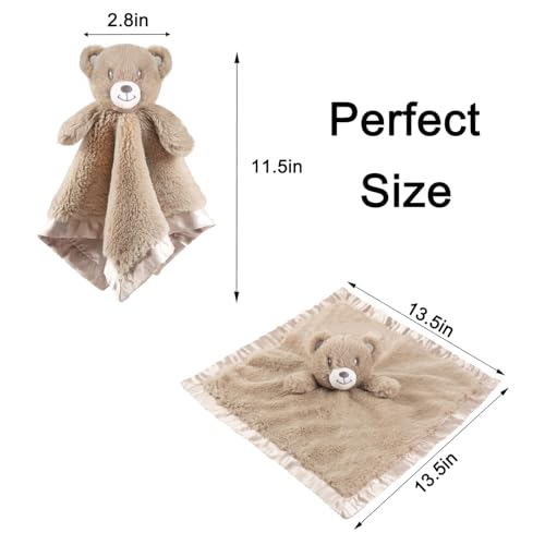 Baby Bear Security Blanket 135 Inch Dark Brown