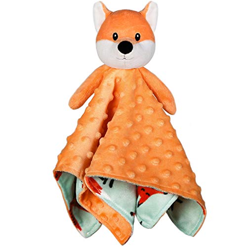 BORITAR Christmas Fox Baby Security Blanket 14 Inch